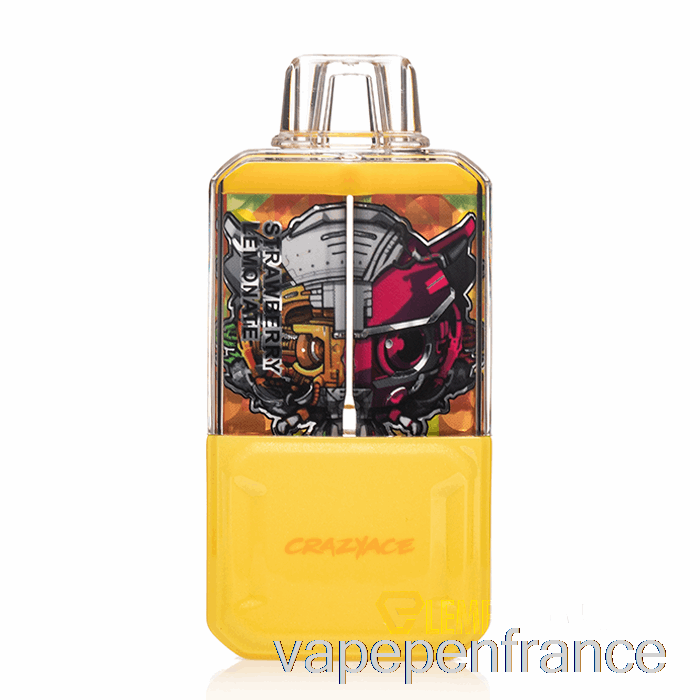 Stylo Vape Jetable Crazyace B15000 à La Limonade Aux Fraises